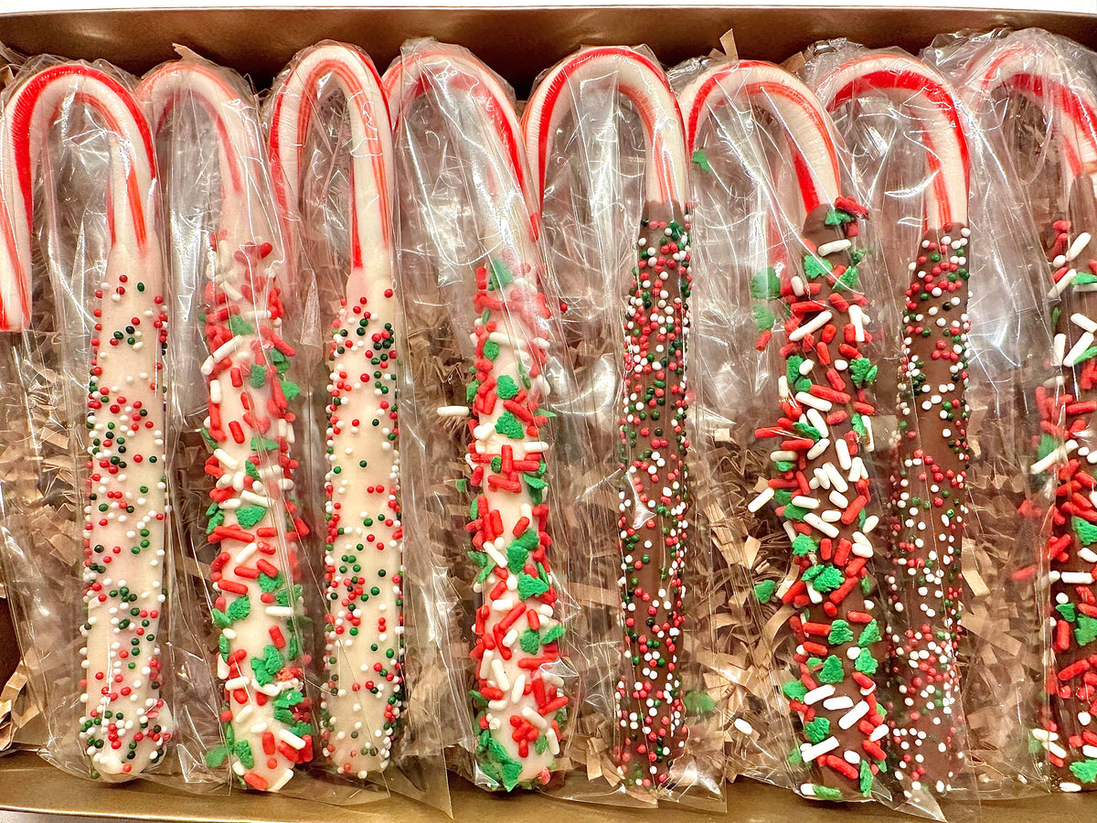 Chocolate Covered Candy Canes Box Set 