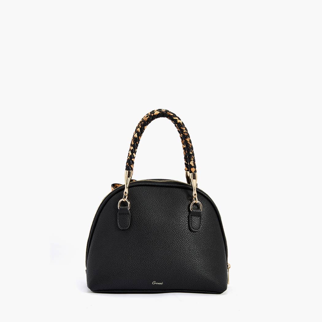 Leopard Top Handle Bow Bag – Winter Statement Gift