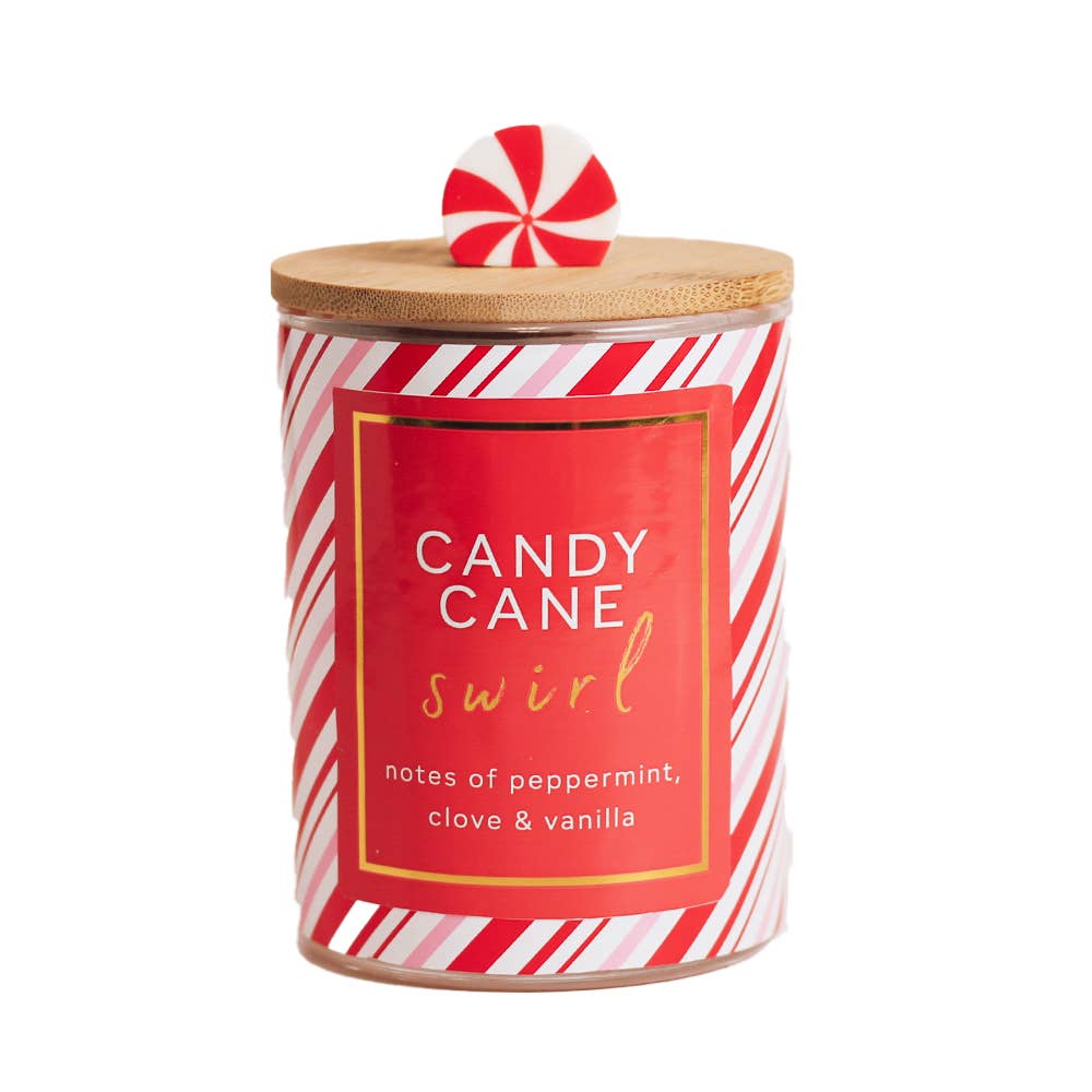 Seasonal Candle (10oz.) - Candy Cane Swirl
