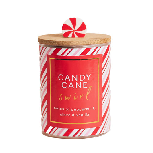 Seasonal Candle (10oz.) - Candy Cane Swirl
