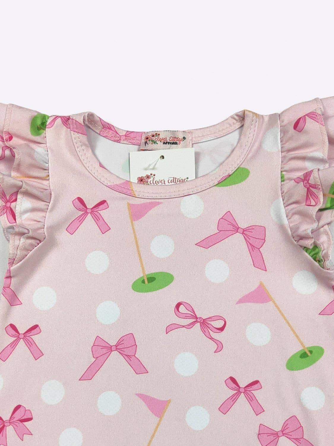 Preppy Pink Golf Baby Romper