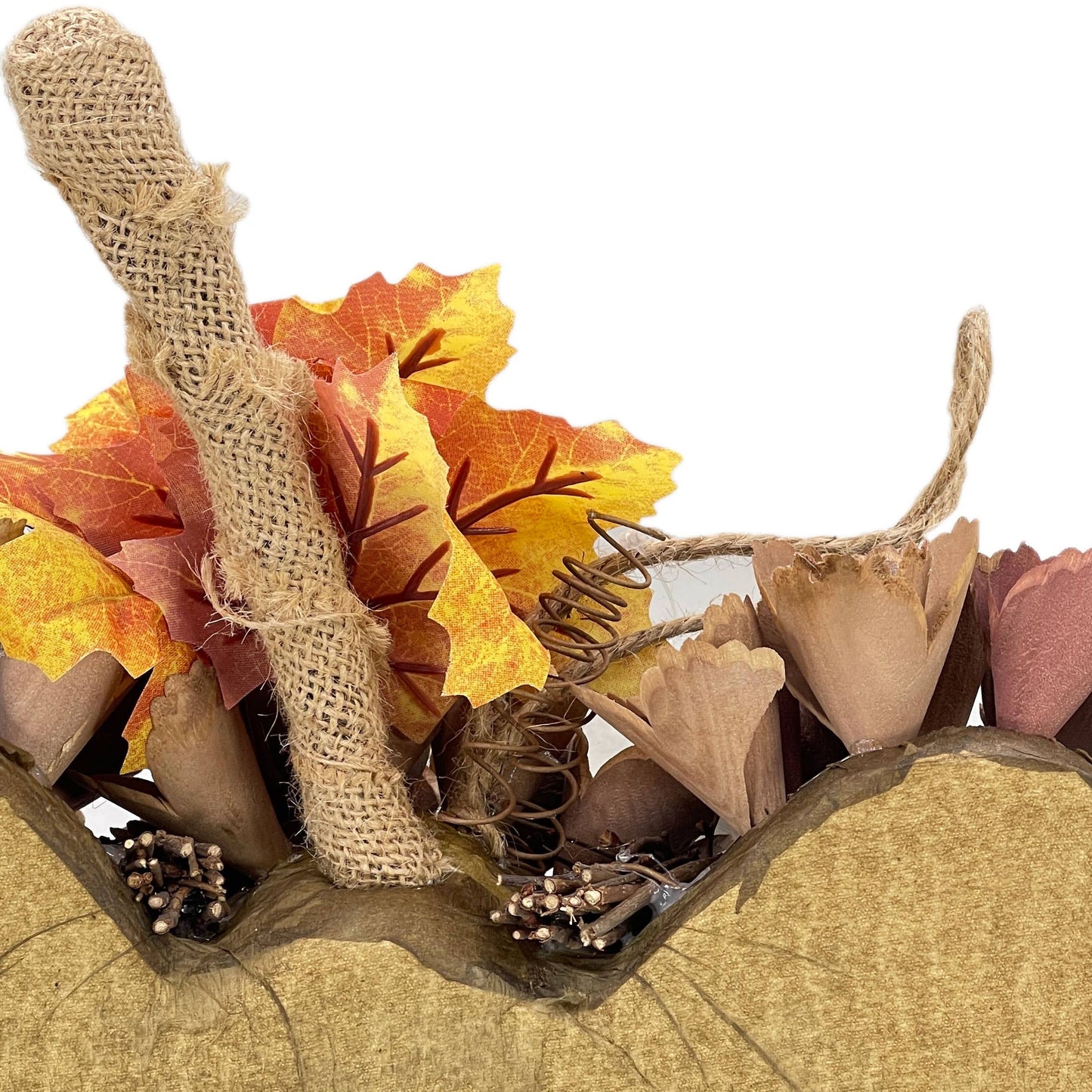 Woodcurl Pumpkin Wall Wreath  w/ Hanger Harvest Fall Decor