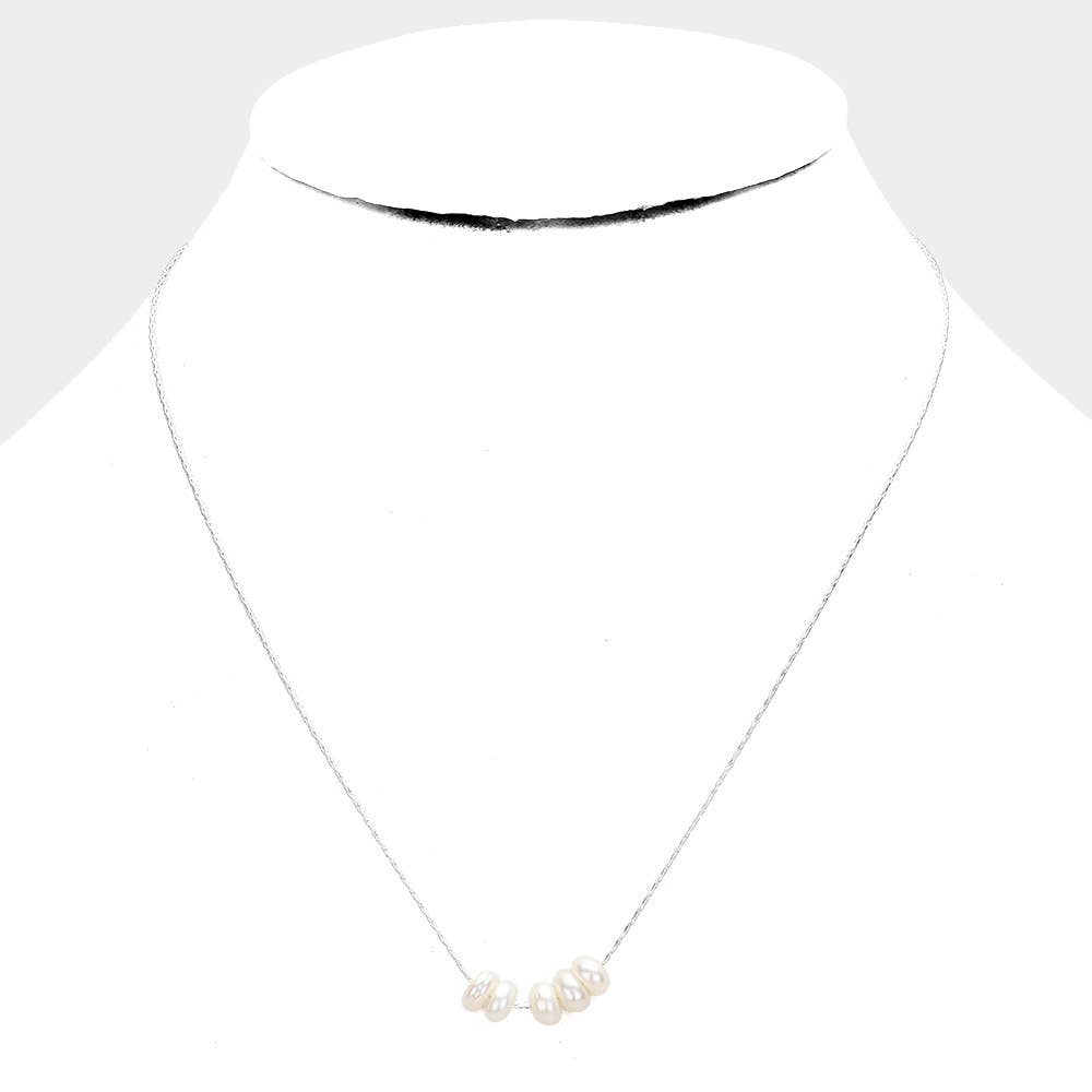 Secret Box _ 14k Gold Dipped Genuine Pearl Necklace