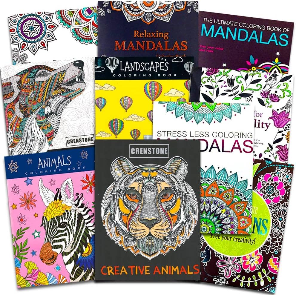 Adult Deluxe Coloring Book Bundle - 10ct