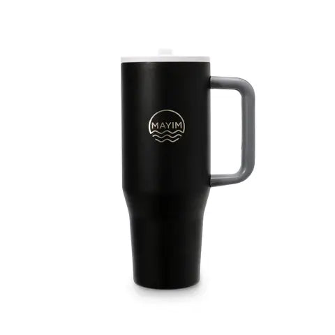 40 oz Stainless Steel Travel Tumbler with Handle & Straw