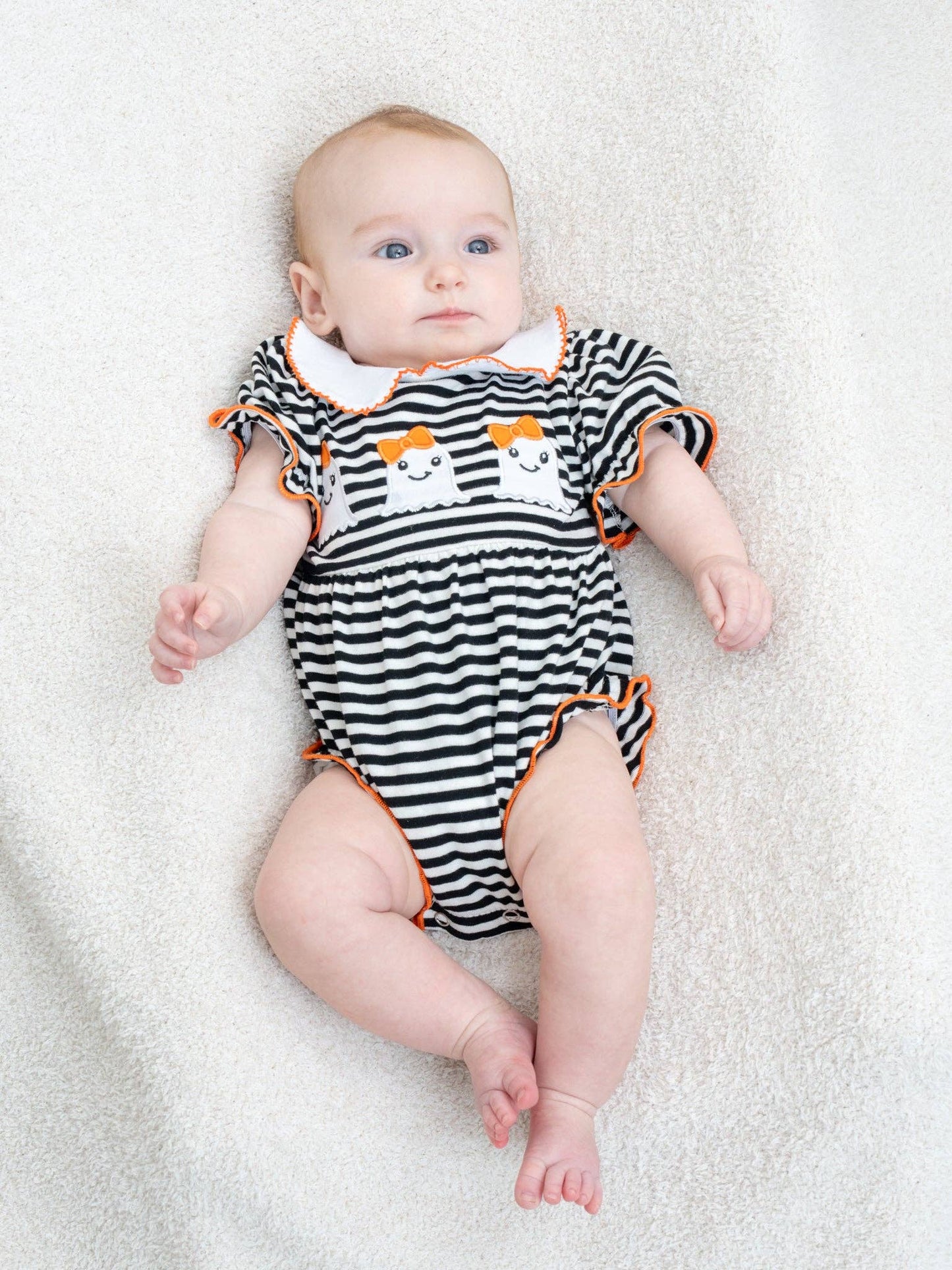 Spooky Treat Striped Romper