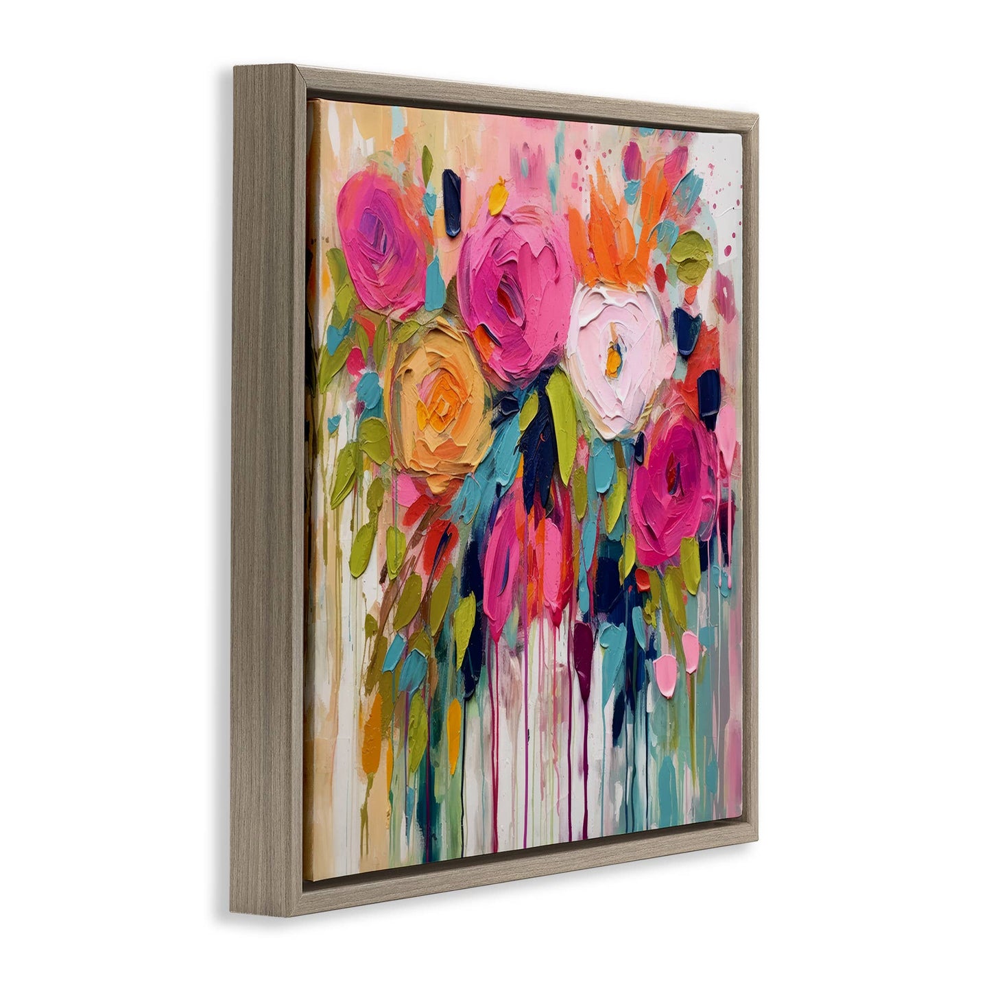 Urban Paint Bouquet Floating Frame