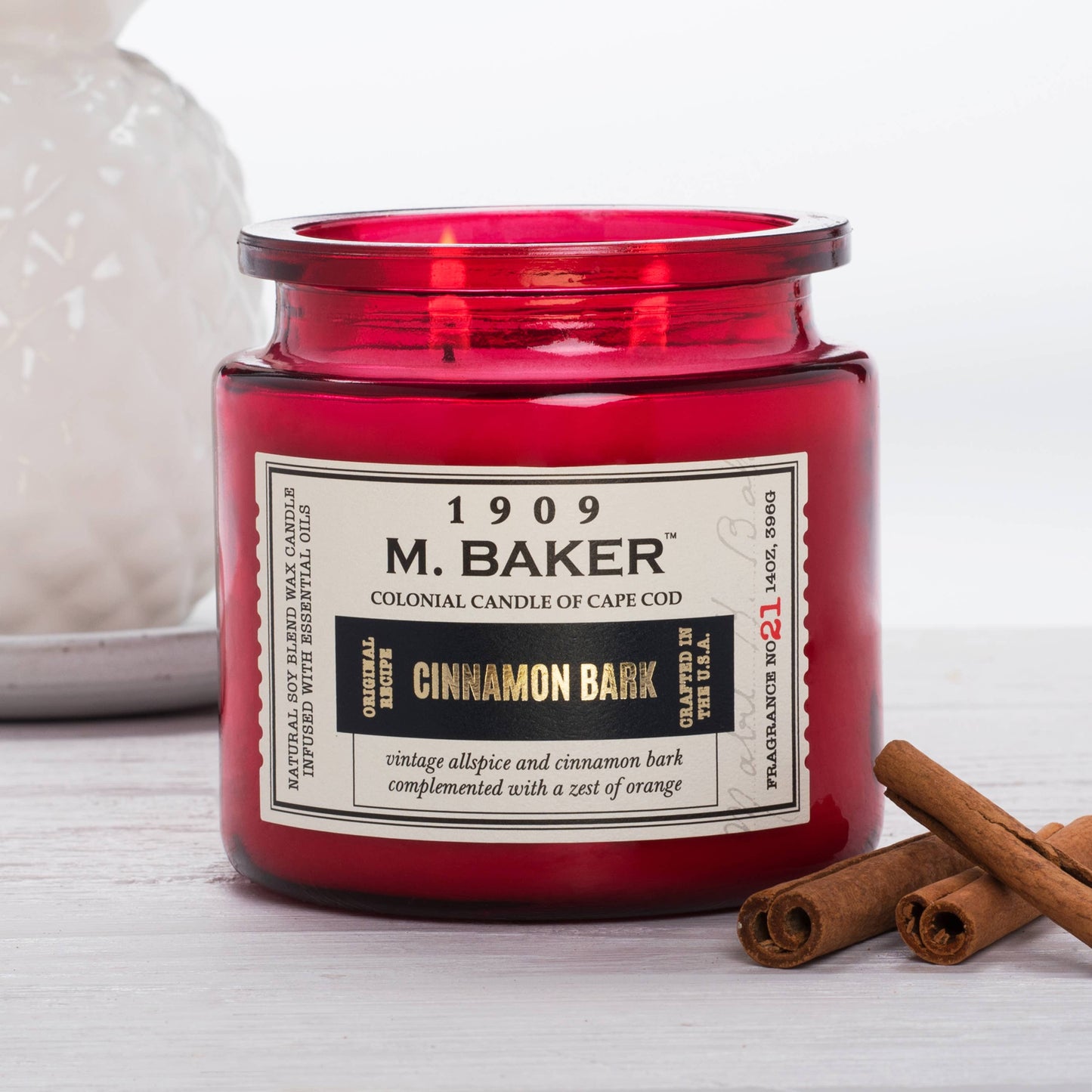 M Baker Cinnamon Bark, 2 Wick, 14oz