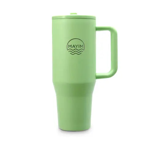 40 oz Stainless Steel Travel Tumbler with Handle & Straw