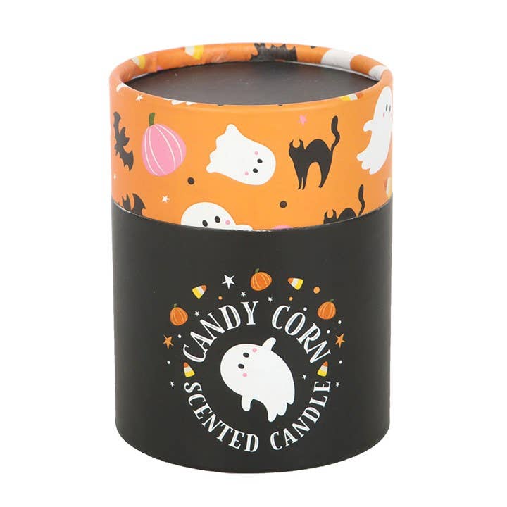 Sweet and Spooky Halloween Candy Corn Candle