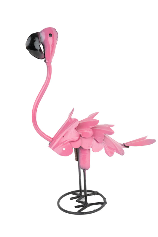 OVERSTOCKED-Pink Flamingo-Small-Metal-Garden Art-6x15H-$15