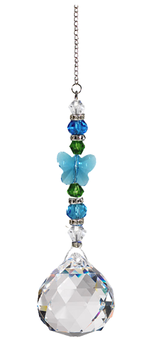 Butterfly & Beads Chrystal Pendant - HCH131