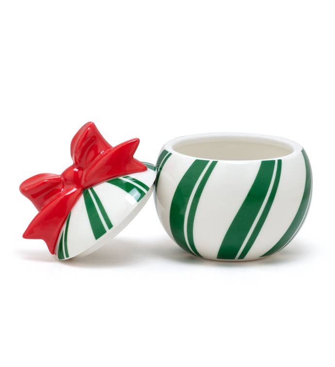 Candy Stripe Bowl with Lid · Gift - Holiday Décor #53933
