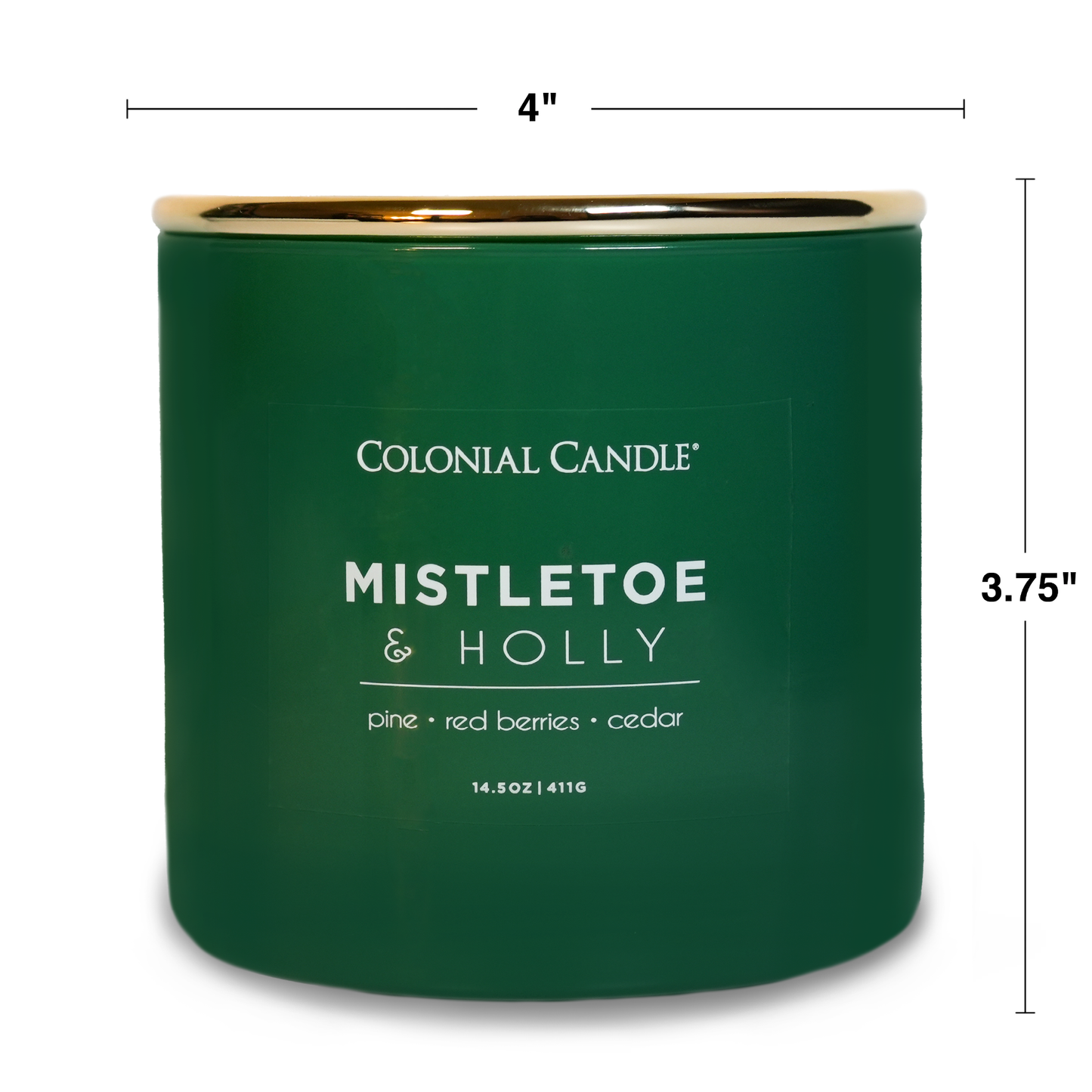 Mistletoe & Holly Scented Jar Candle, Soy Blend Wax, 14.5oz