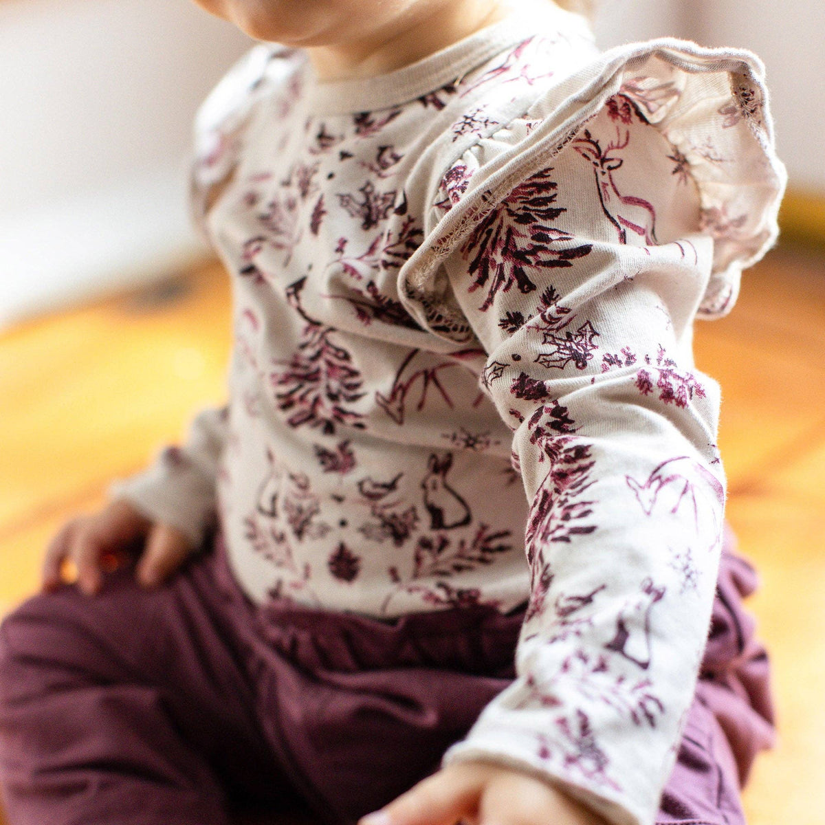 3 Pack Snowflakes & Woodland Story Baby Girl Bodysuits