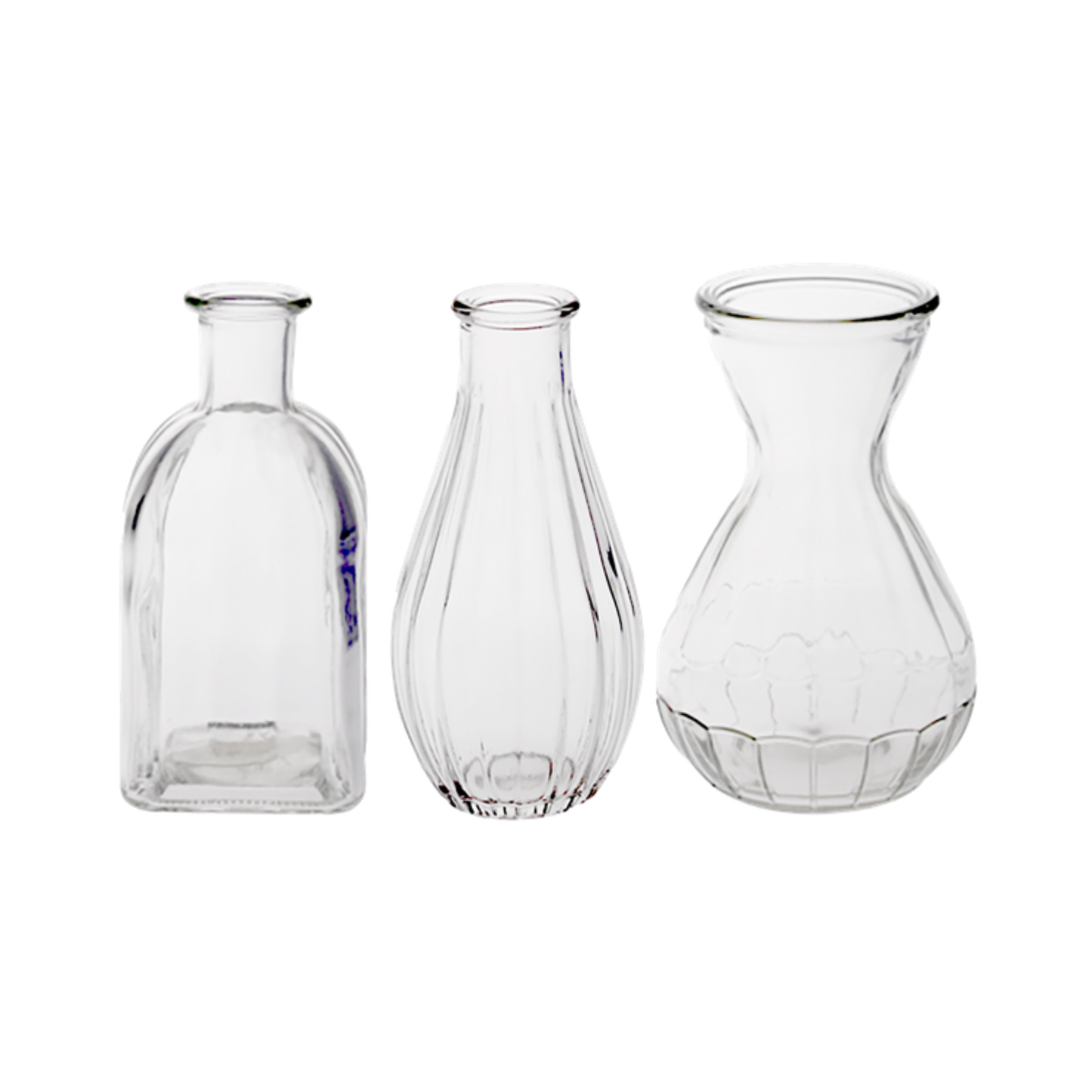 5"H Assorted Glass Bud Vases