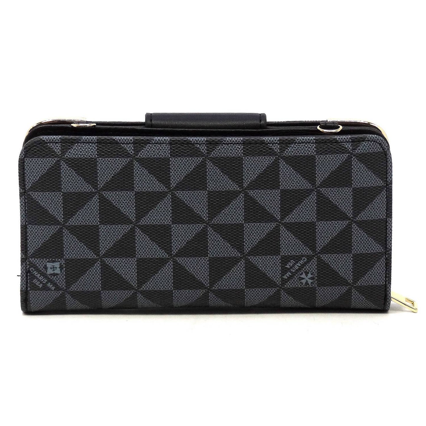 PM041 Monogram Turn Lock Crossbody Wallet