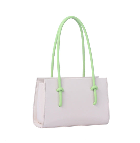 Contrast Handle Fashion Hand Tote