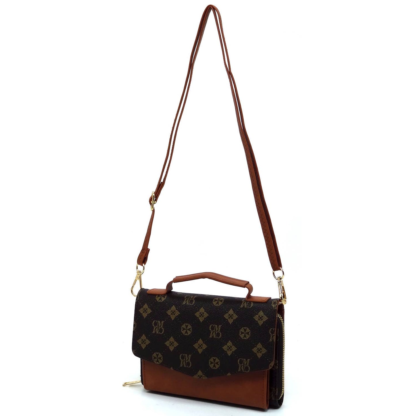 CM088 CM Monogram Envelope Flap Crossbody Bag