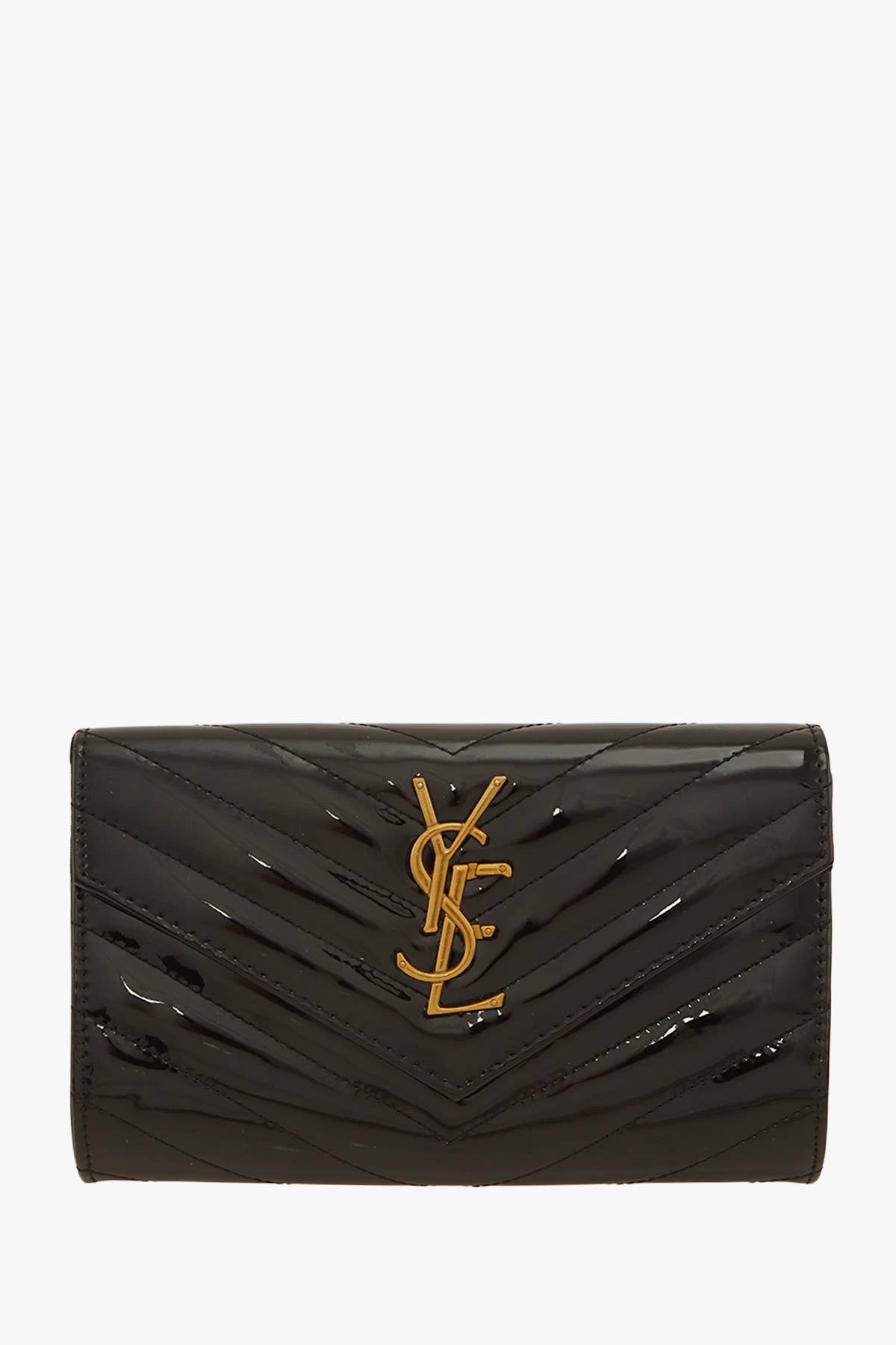 High-shine Chevron Quilted Crossbody Bag