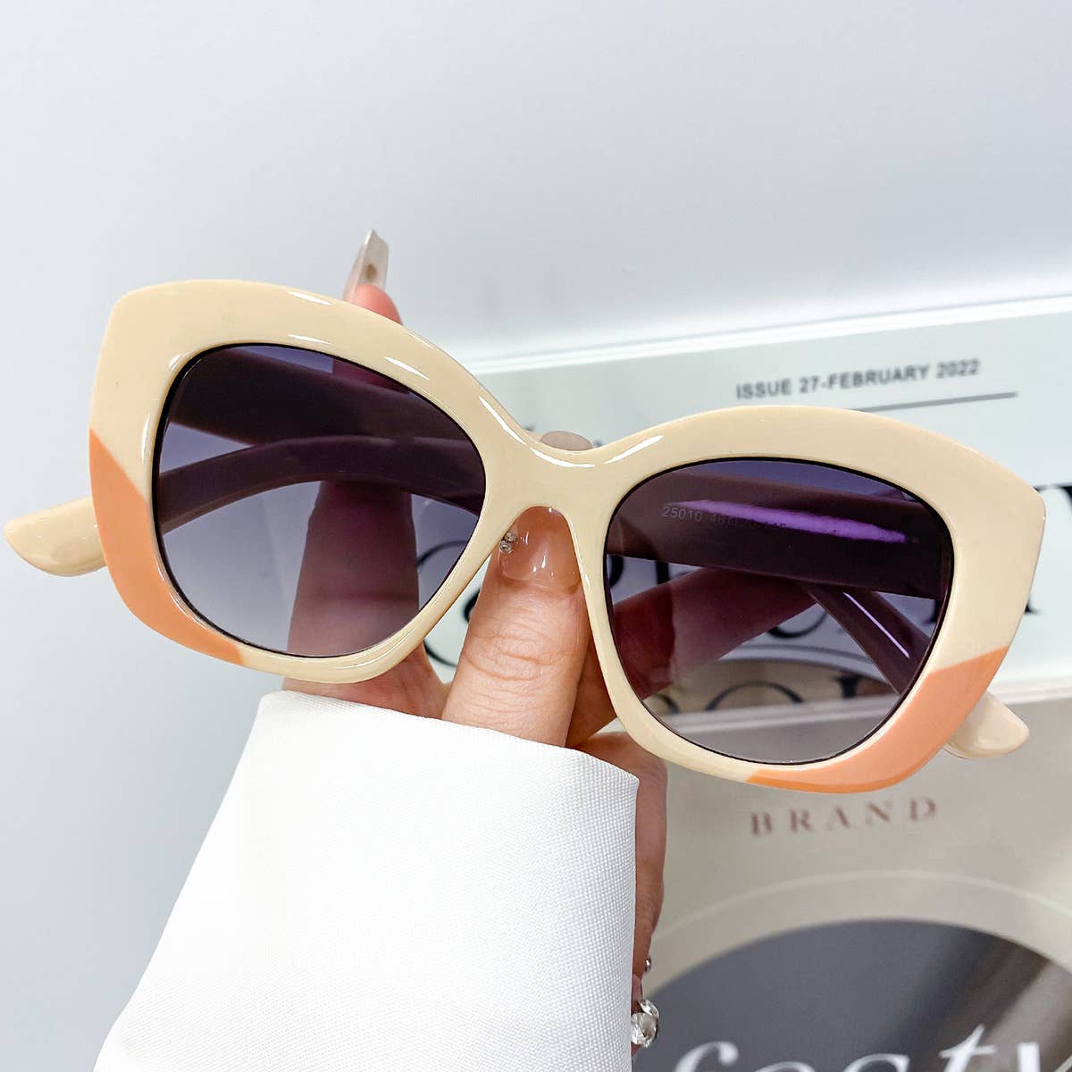 Fashion Cat Eye Leopard Print Retro Flat Sunglasses