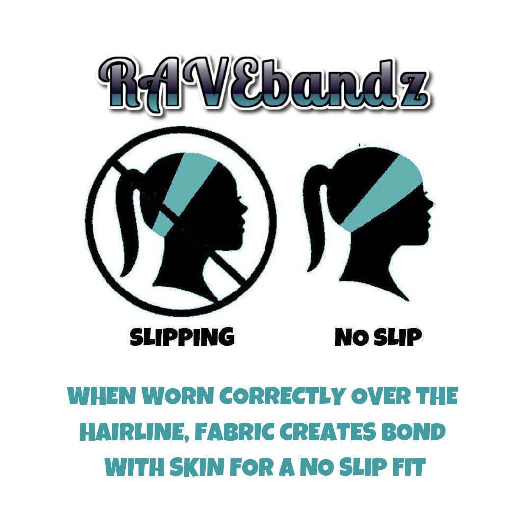 RAVEbandz The Pro - Wide Stretch Headband (Lilly P)
