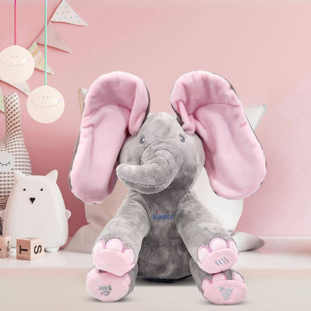 Kaia Singing Peek-A-Boo Elephant & Soft Plush Baby Elephant