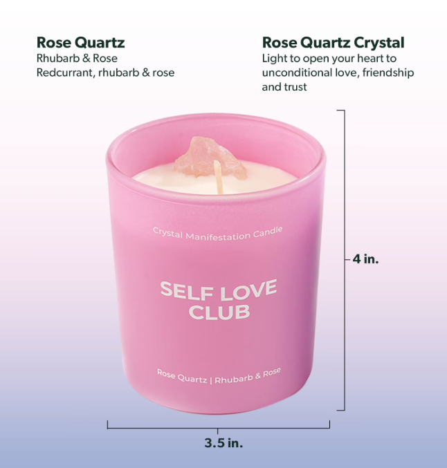 Jill Zarin Crystal Manifestation Candle –10 oz x 3, SelfLove