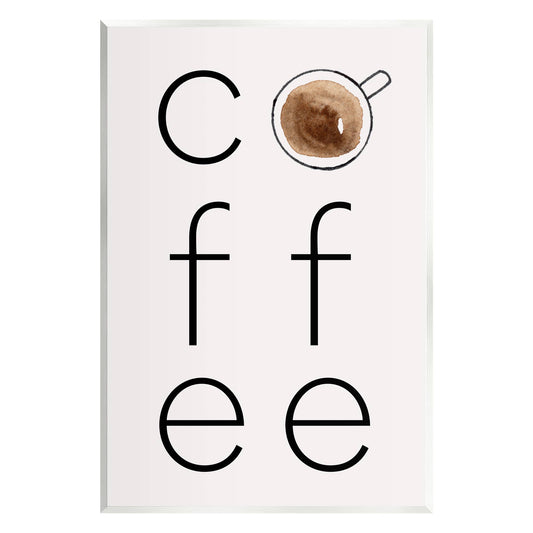 Coffee Text & Mug Plaque Art