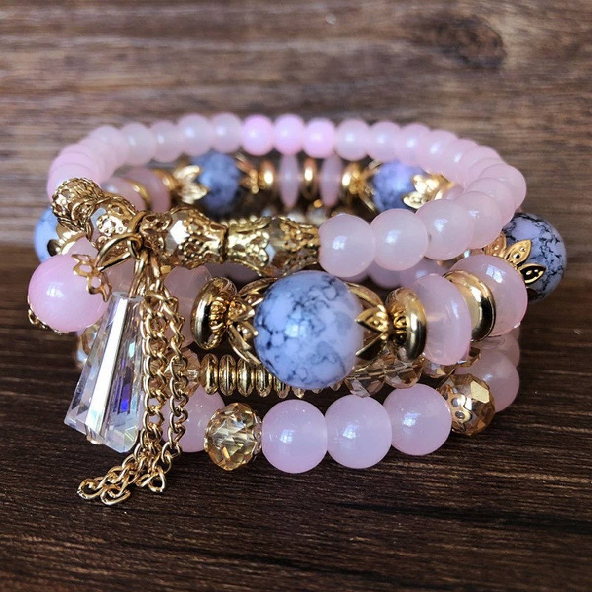 CWAJE2504_BOHEMIAN MULTI-LAYER BEADED CRYSTAL BRACELET