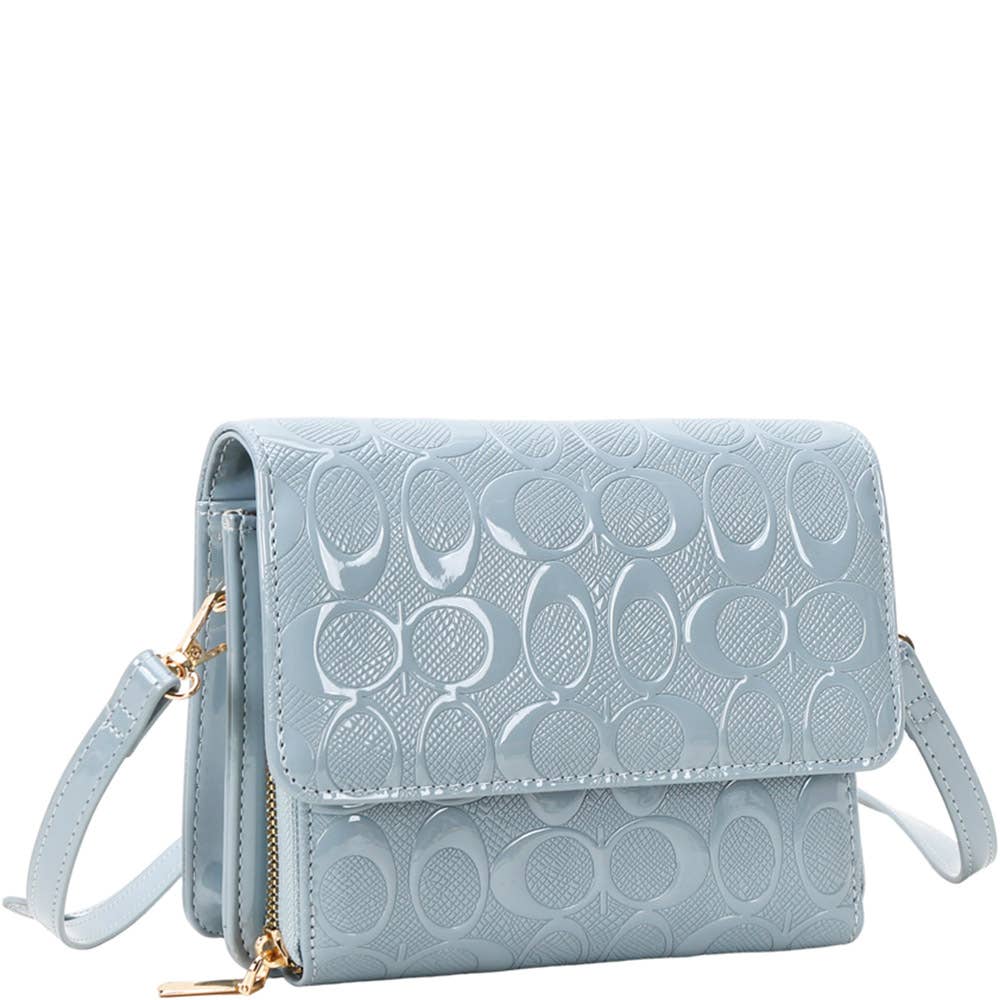 FAUX LEATHER MONOGRAM CROSSBODY BAG, QP 1331