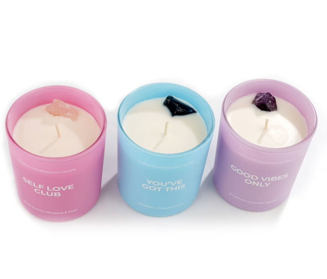 Jill Zarin Crystal Manifestation Candle –10 oz x 3, SelfLove