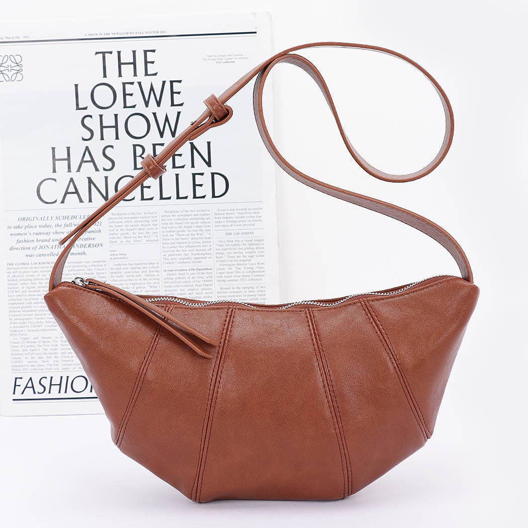 Faux Leather Croissant Bag