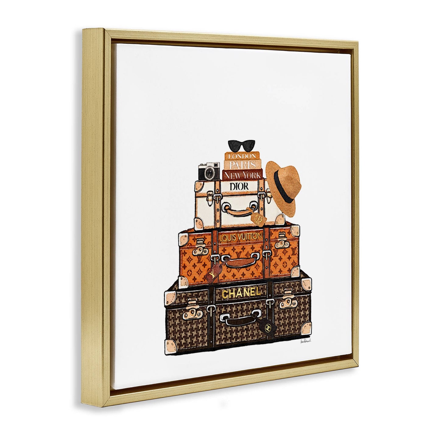 Luxury Travel Luggages - Framed Wall Art