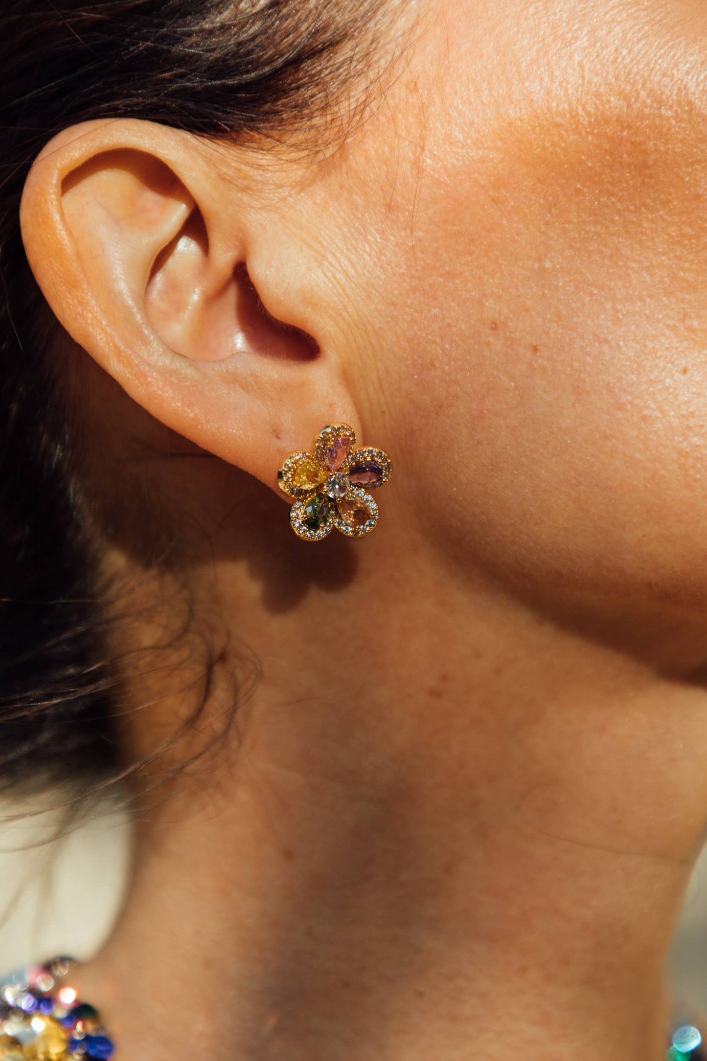Lizzie CZ Earrings - Gold