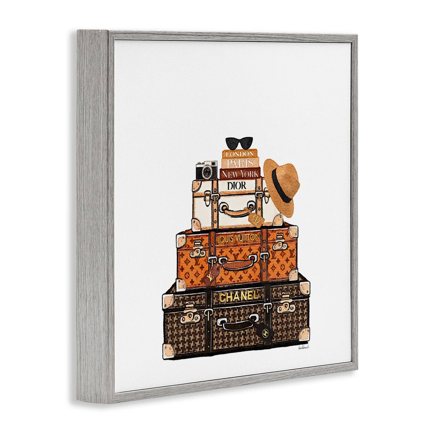 Luxury Travel Luggages - Framed Wall Art