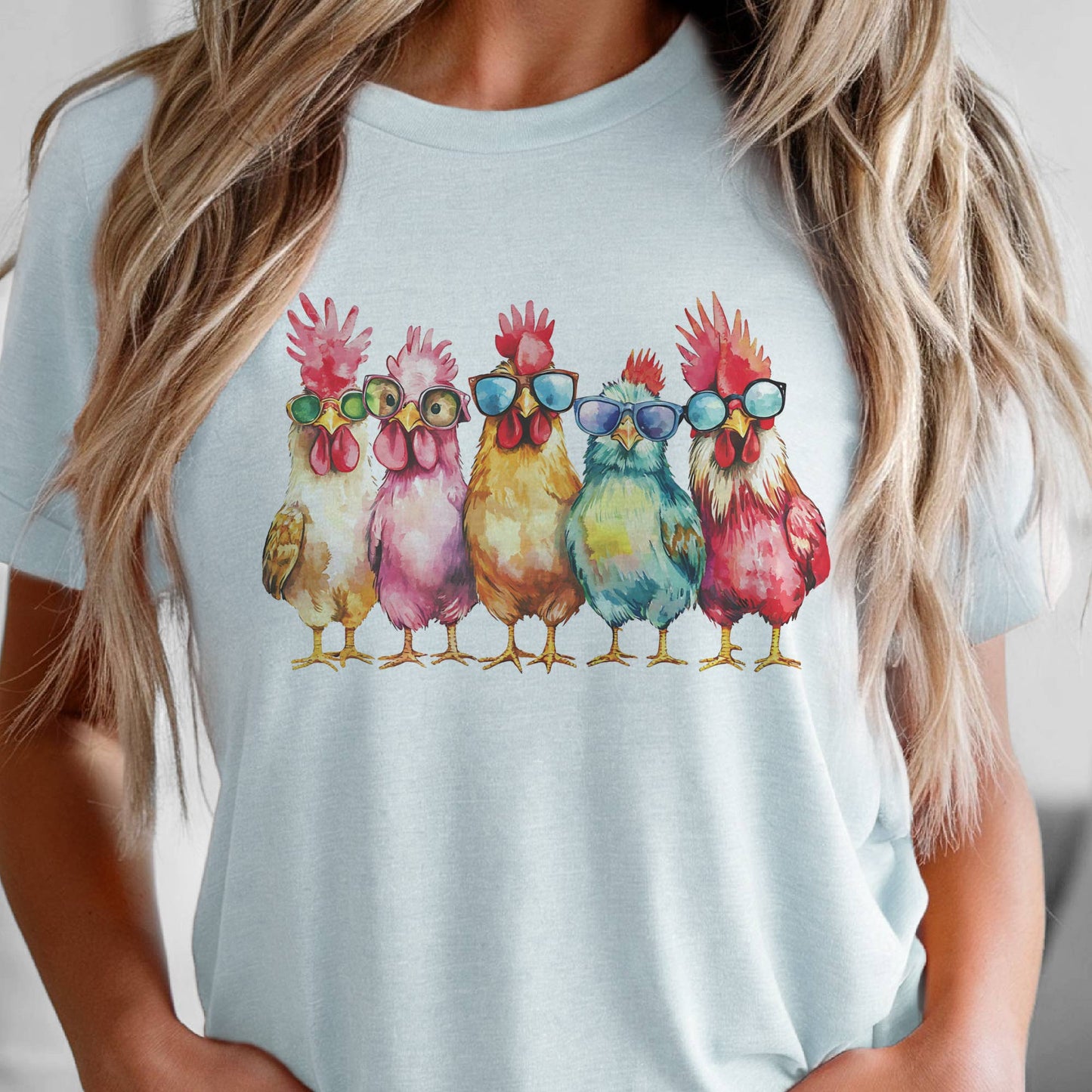 Chicken Sunglasses Rooster Farmers Market Graphic Tee