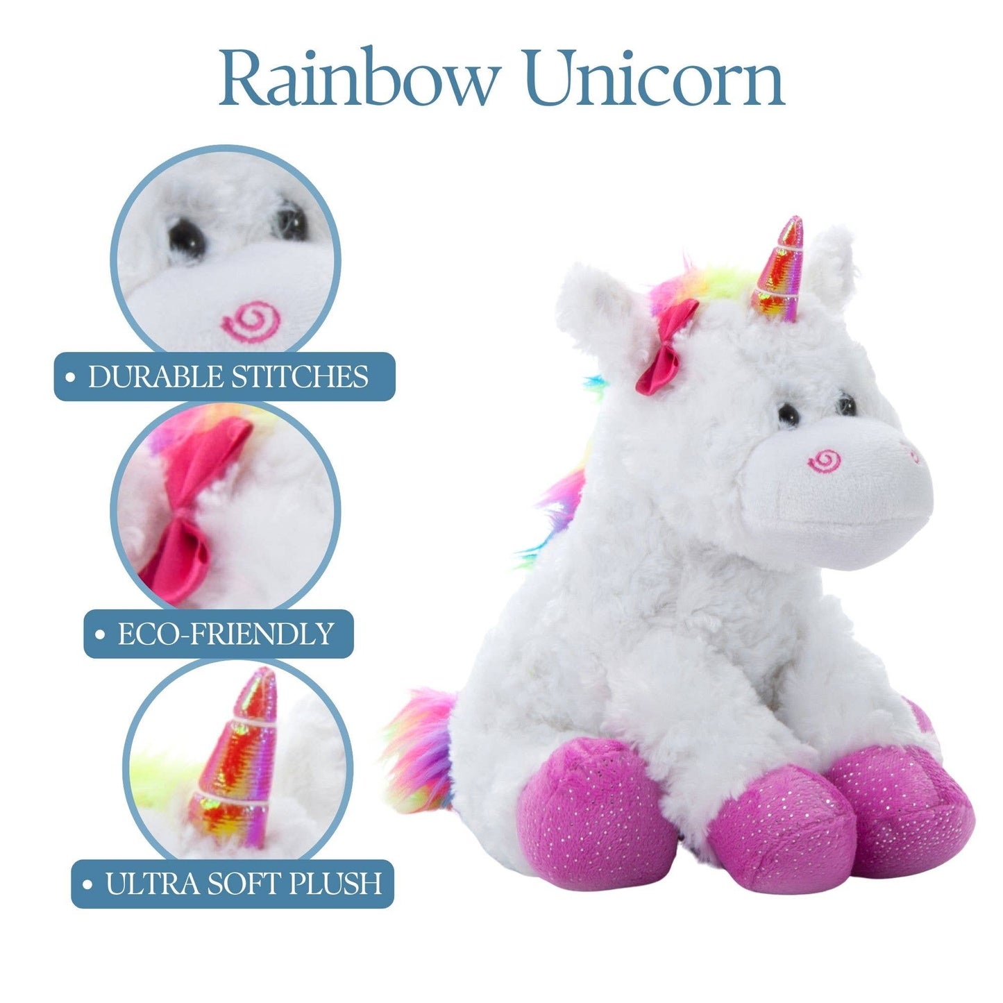 11" (26cm) Rainbow Unicorn Mythical/Fantasy CreatureStuffed Animal