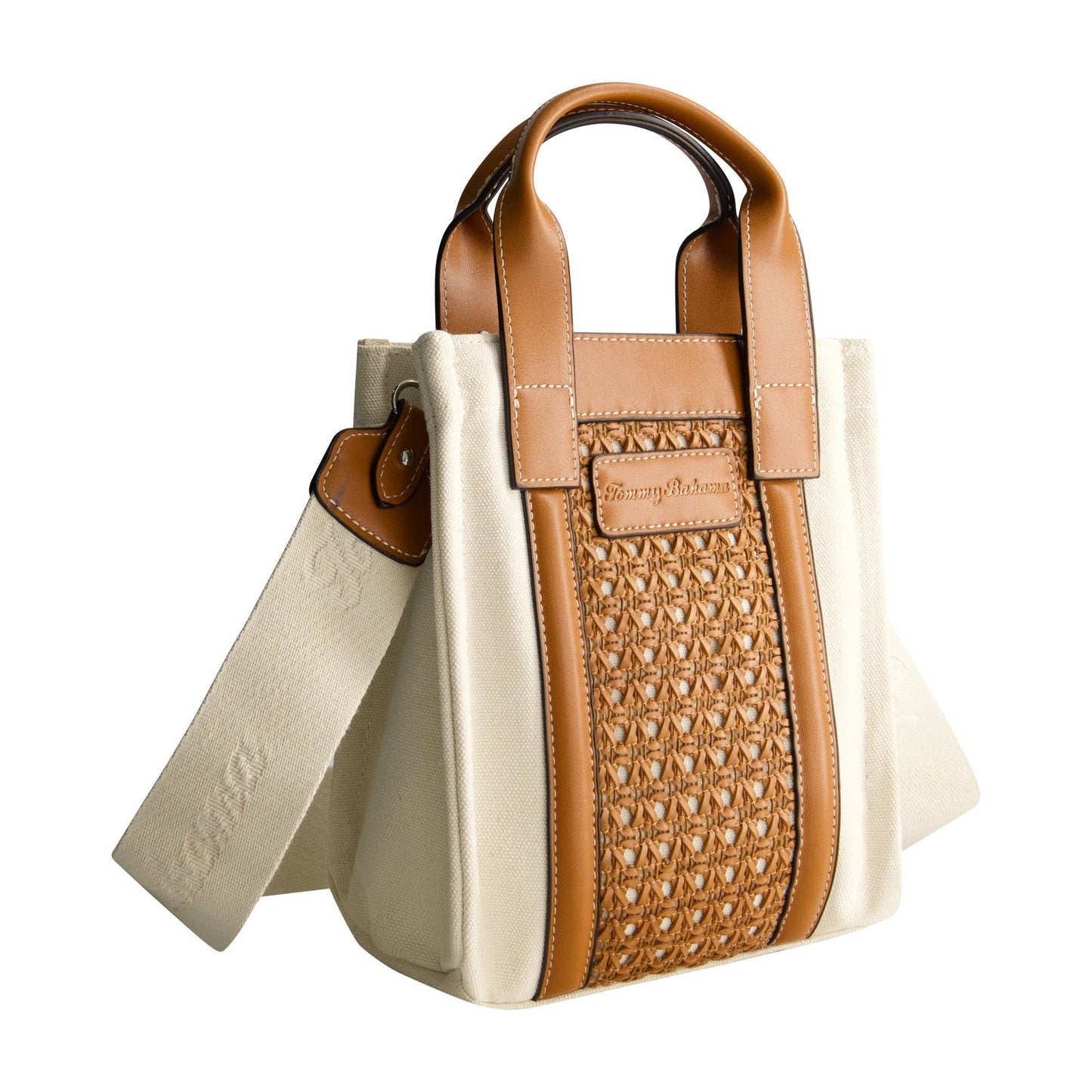 Tommy Bahama Woven North-South Tote, BROWN