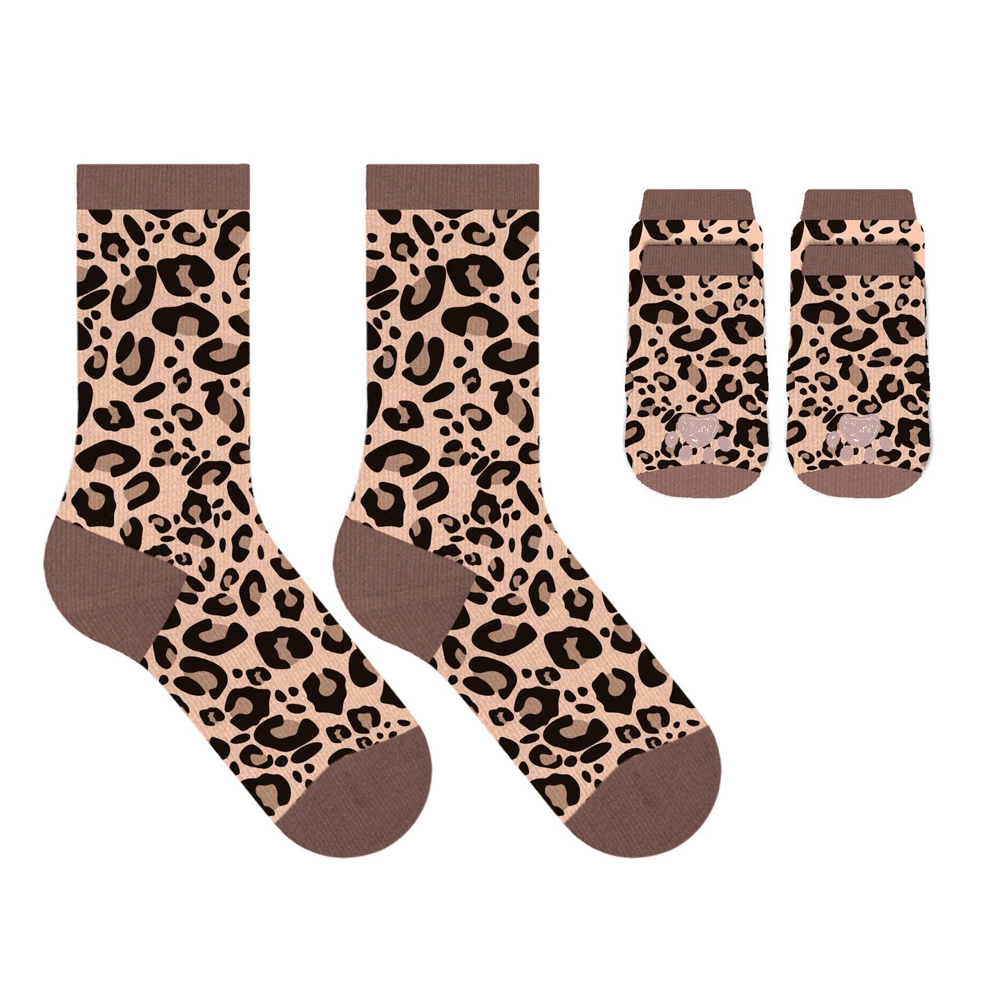 Matching Pet And Owner Fun Socks - Leopard
