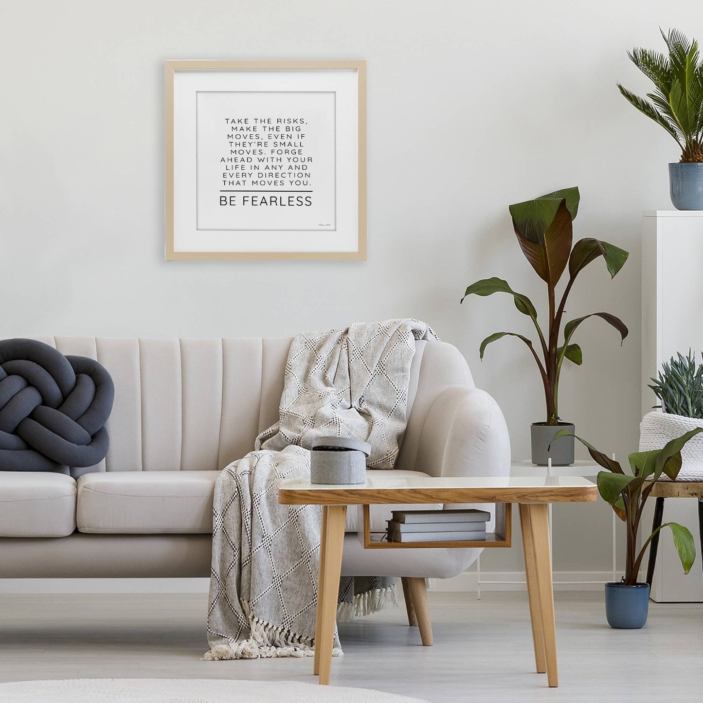Be Fearless Inspirational - Print Under Glass Wall Art