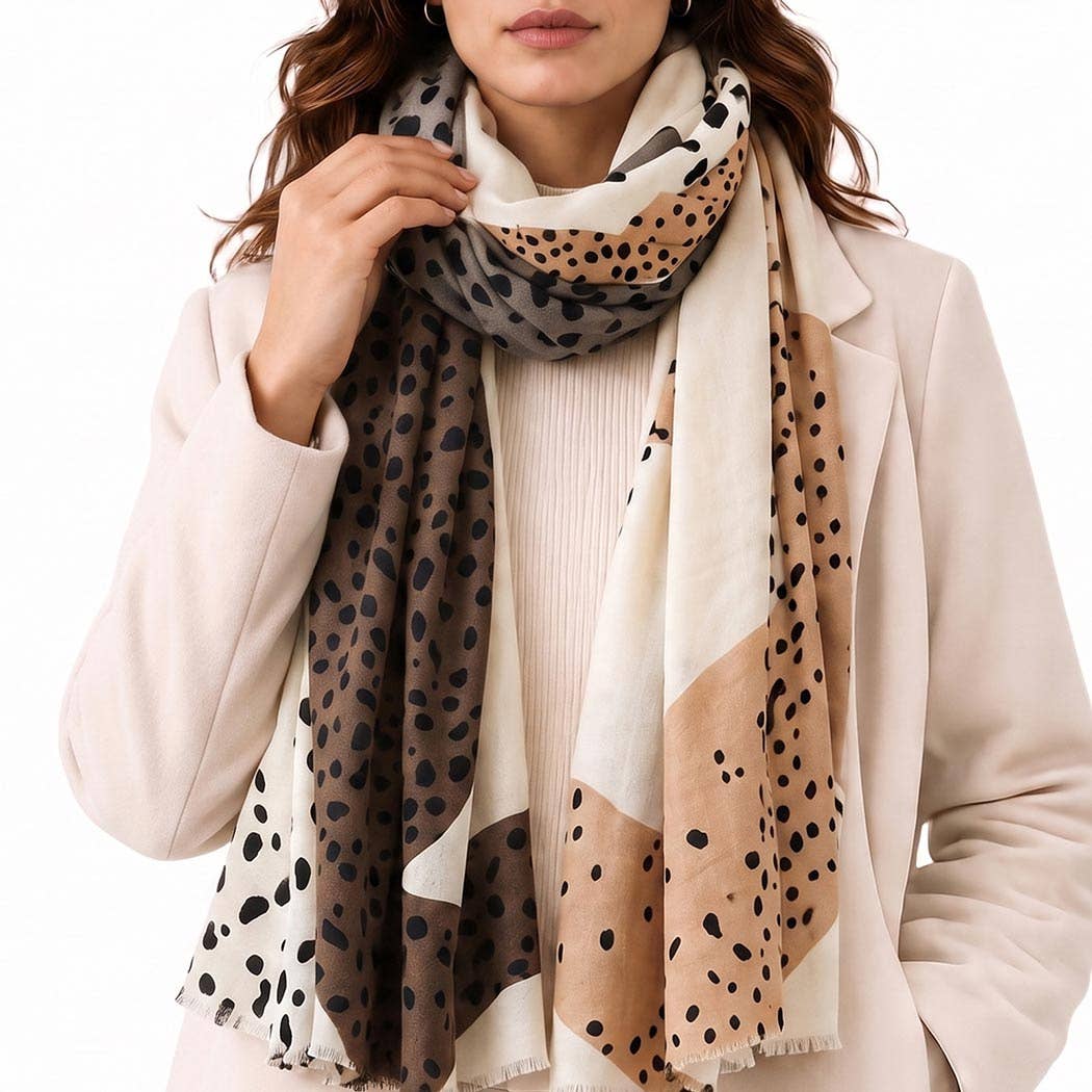 Oversized Leopard Print Long Scarf