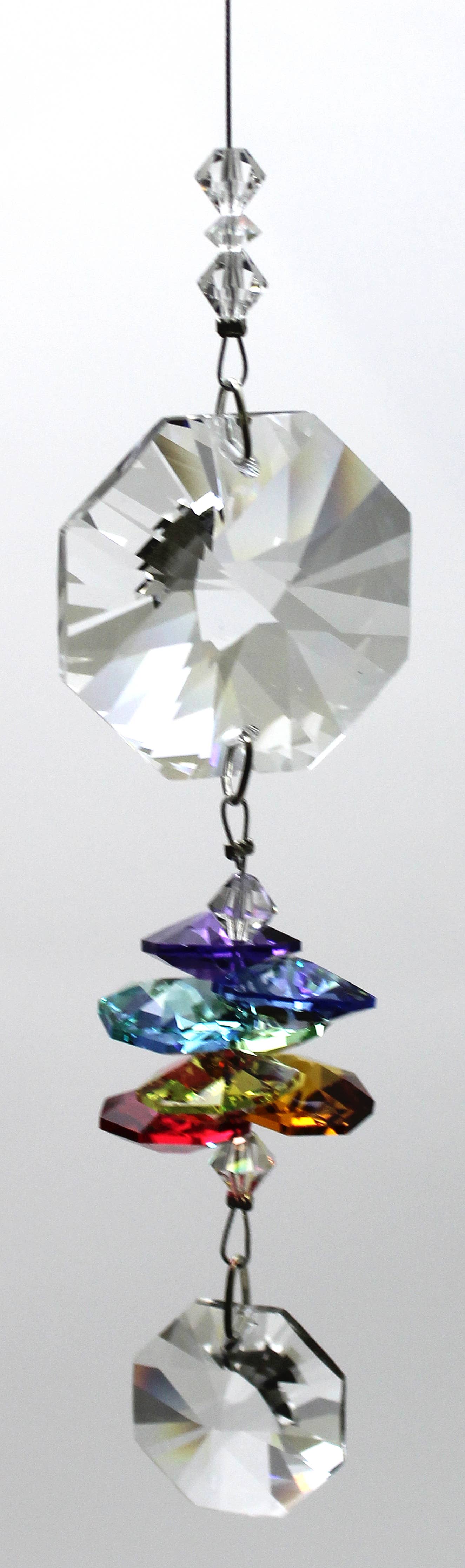 30 pc. Rainbow/Chakra Suncatcher Asst with Tree Display