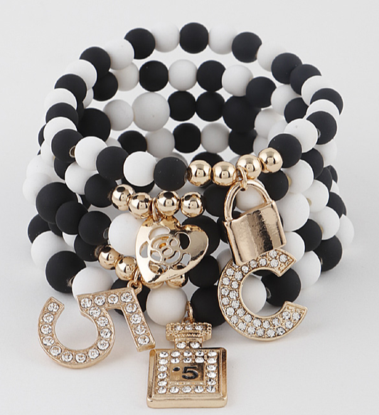 Multiple Charm Beads Stretchable Bracelet 39