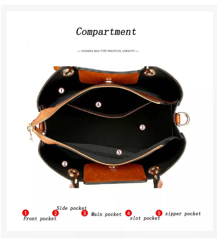 Aaliyah Faux Crocodile Handbag Set ( 2-Pack) - RED