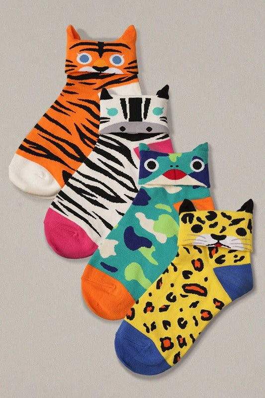 Women's Animal Converter Cotton Blend Crew Socks.