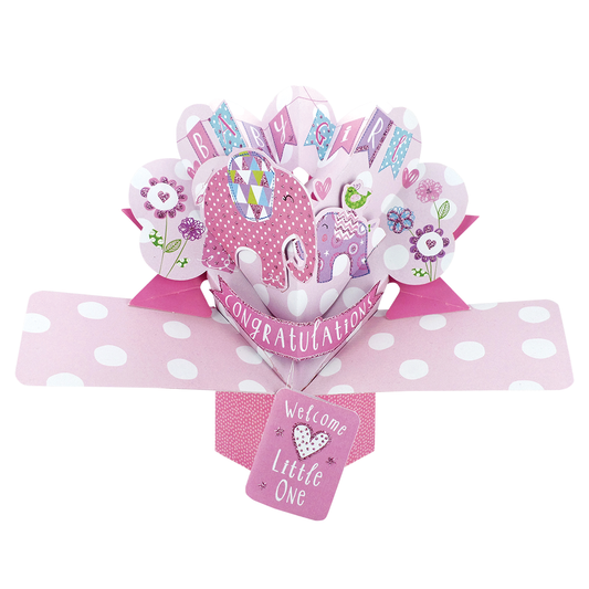 Second Nature Pop Up Congratulations - Girl
