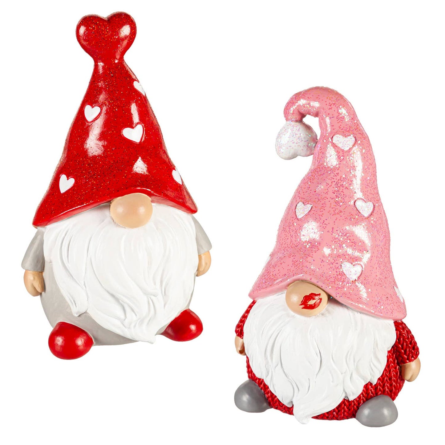 5.5" Resin Gnome with Hearts Tabletop Décor, 2 Asst