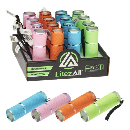 LitezAll Glow In the Dark Pocket  Flashlight with COB LED