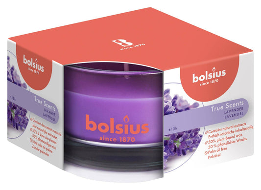 Lavender Scented Candle - 3 x 2 Inches - 13 Hours Burn Time - Premium European Quality - 6 Fragranced Candles In Glass - **Sold Individually